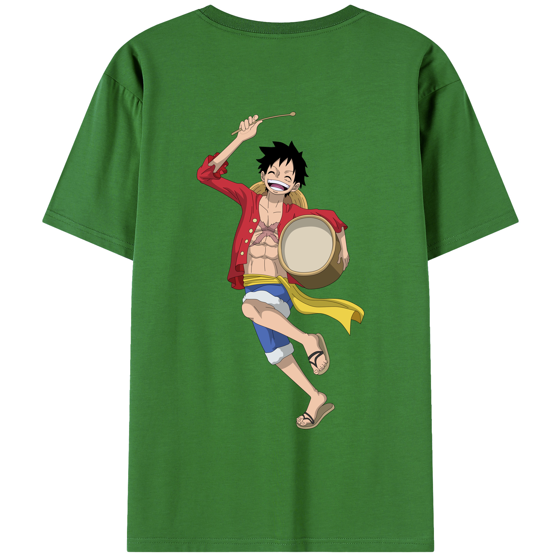 ワンピース モンキー・D・ルフィ ONE PIECE Monkey D. Luffy レディース半袖Tシャツ(バックプリント)